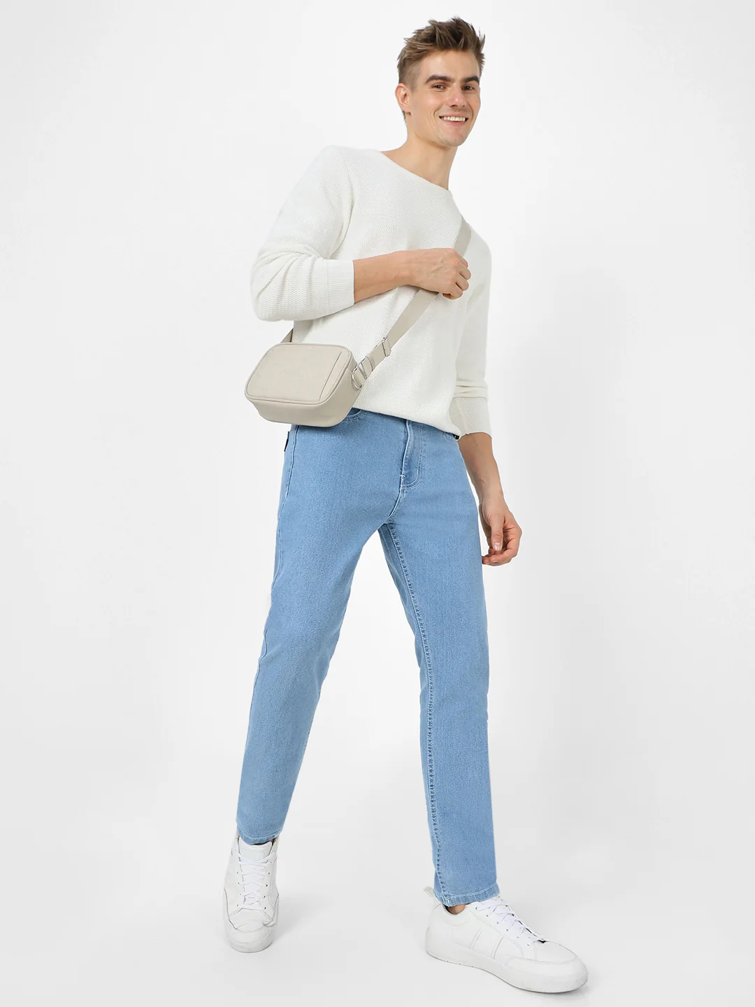 Men's Light Blue Slim Fit Denim Jeans Stretchable - Image 5