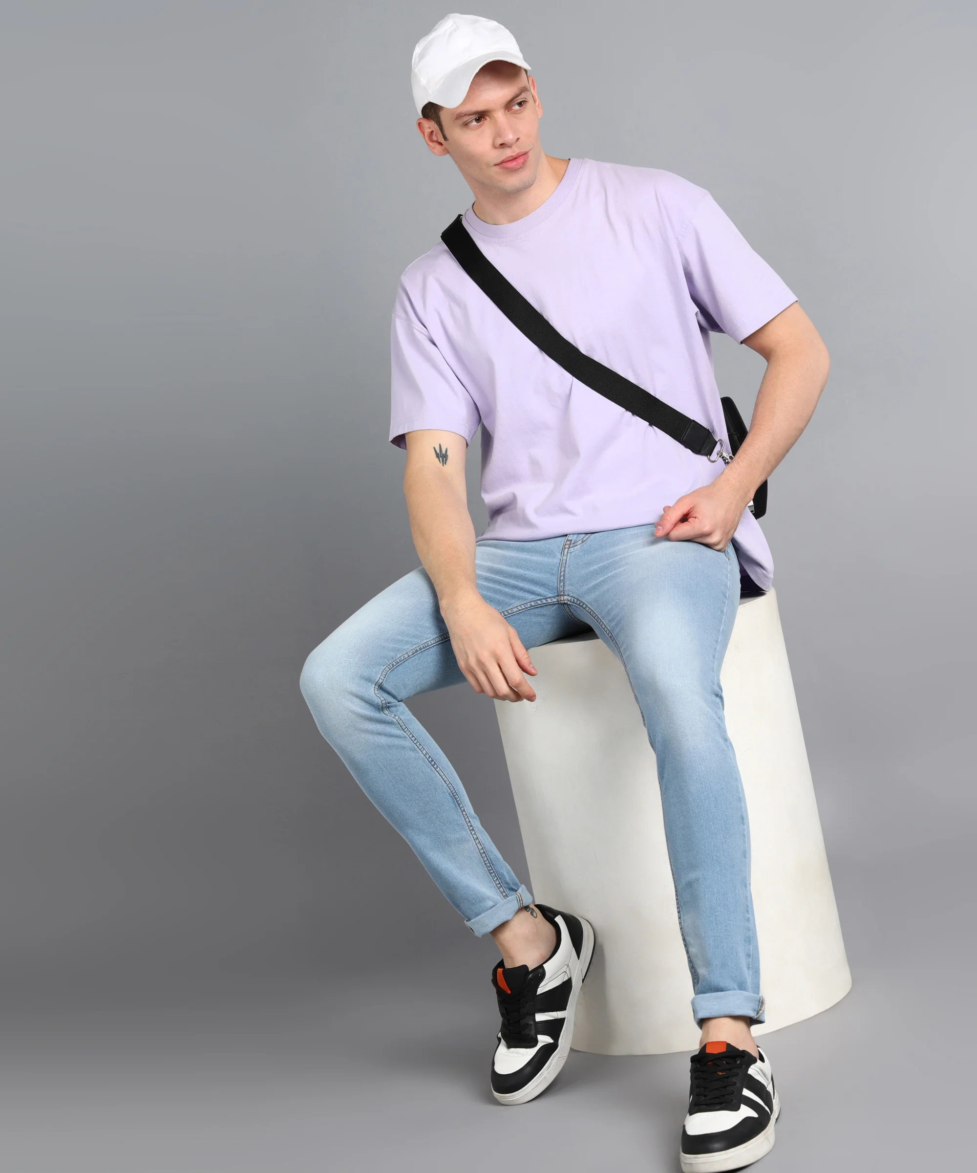Men's Light Blue Slim Fit Washed Jeans Stretchable - Image 4
