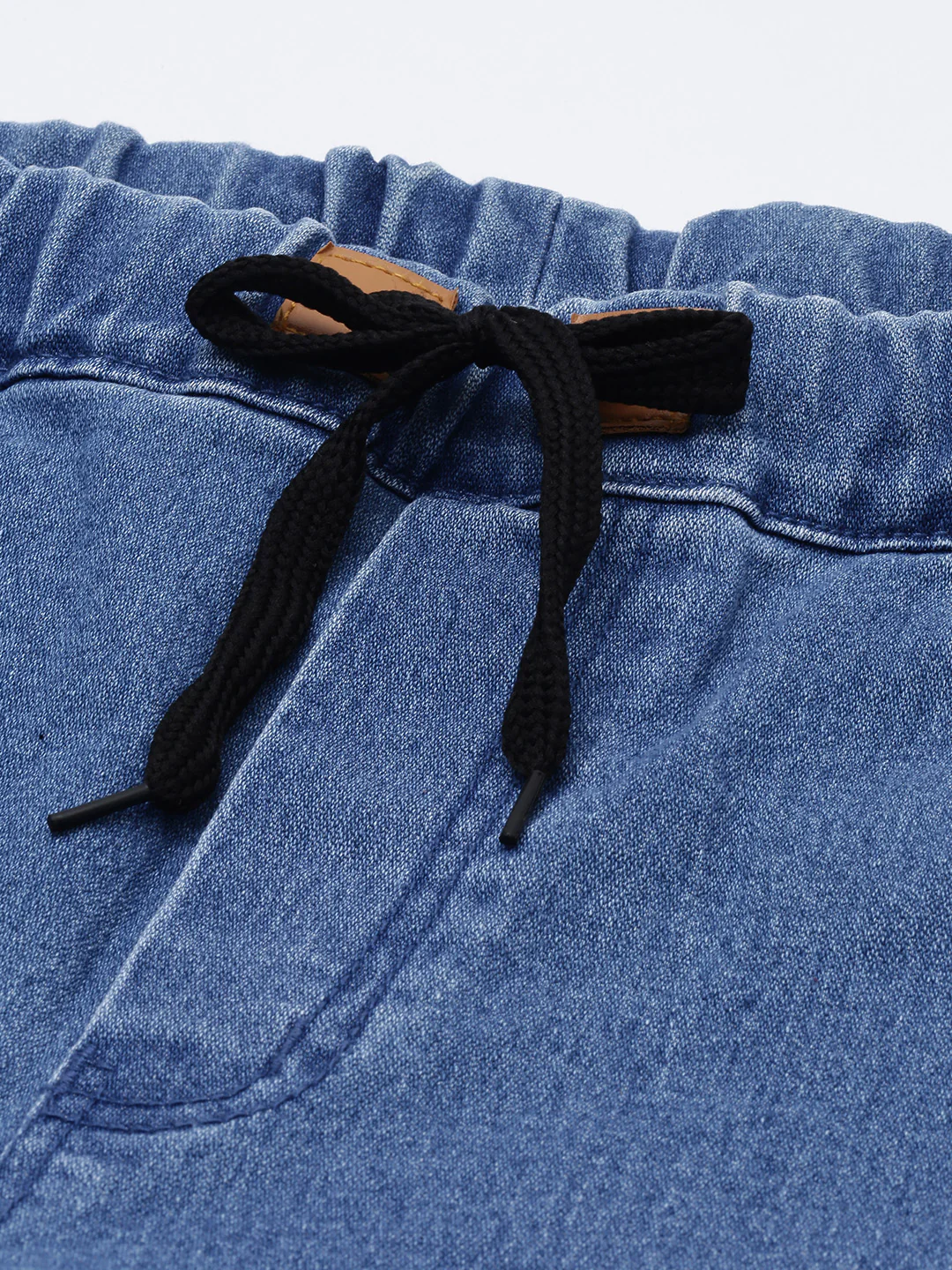 Men's Light Blue Slim Fit Washed Jogger Jeans Stretchable - Image 5