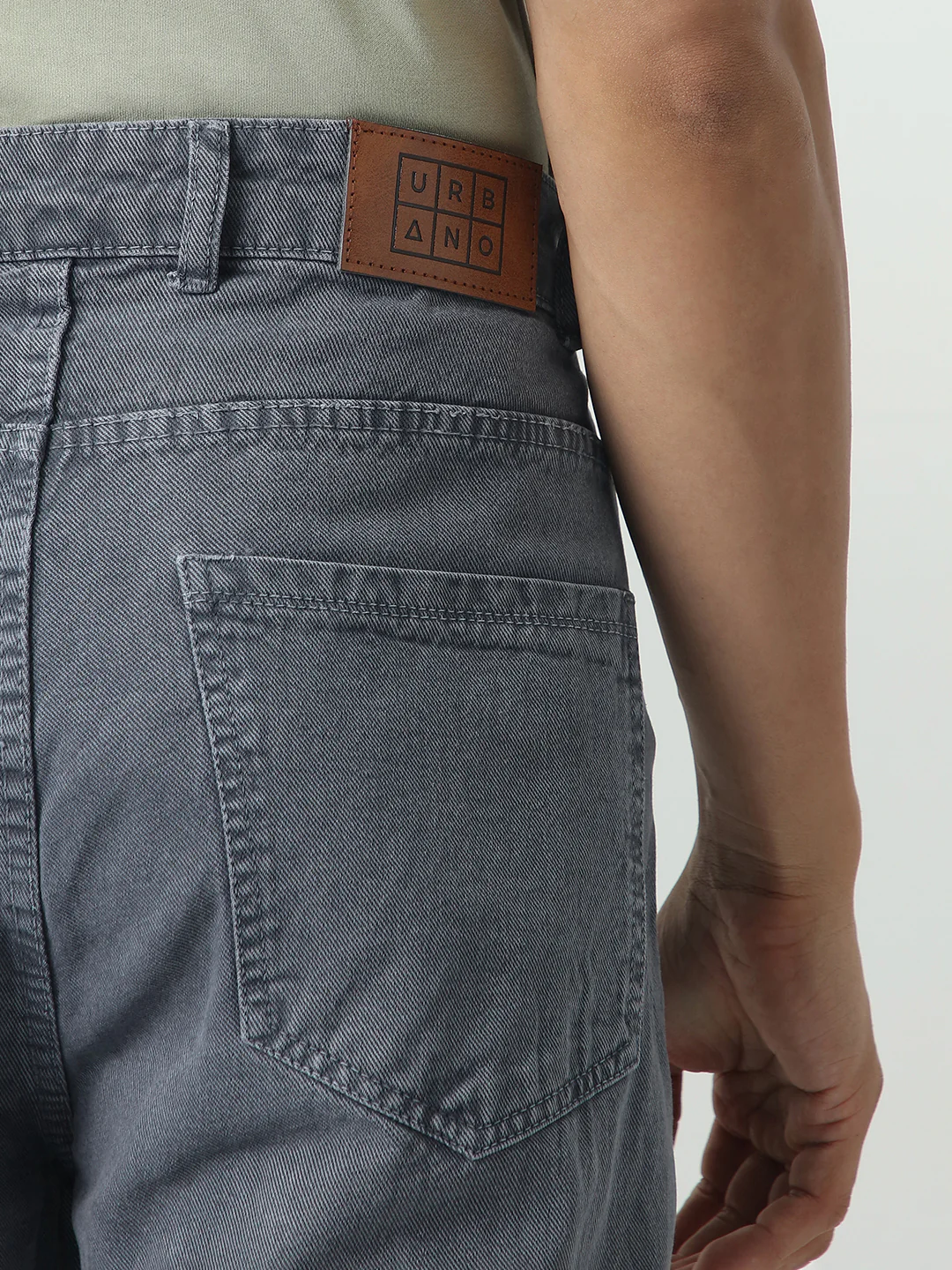 Men's Light Grey Loose Fit Cargo Jeans with 6 Pockets Non-Stretchable - Image 7