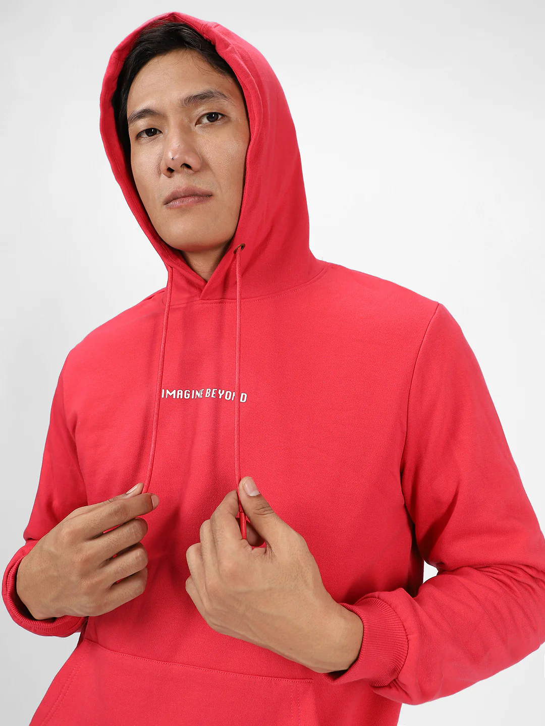 Men's Maroon Cotton Graphic Print Hooded Neck Sweatshirt - Image 5