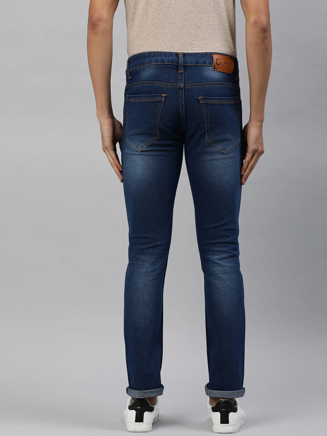 Men's Midnight Blue Slim Fit Denim Jeans Stretchable - Image 3