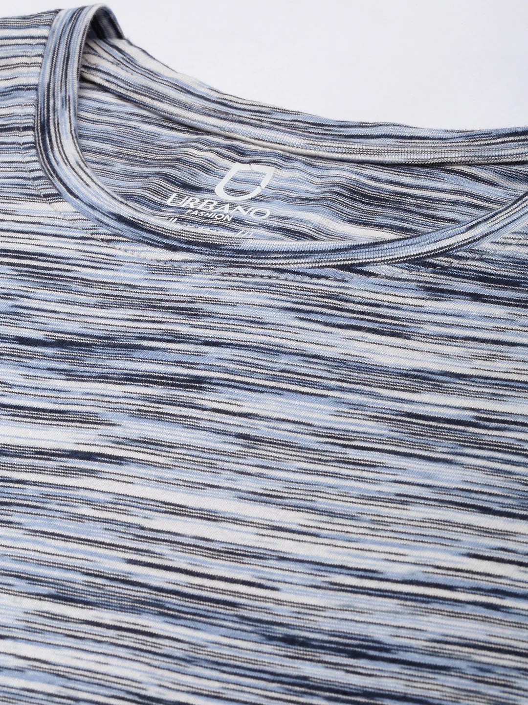 Men's Multi-Coloured Striped Slim Fit Half Sleeve Cotton T-Shirt - Image 4