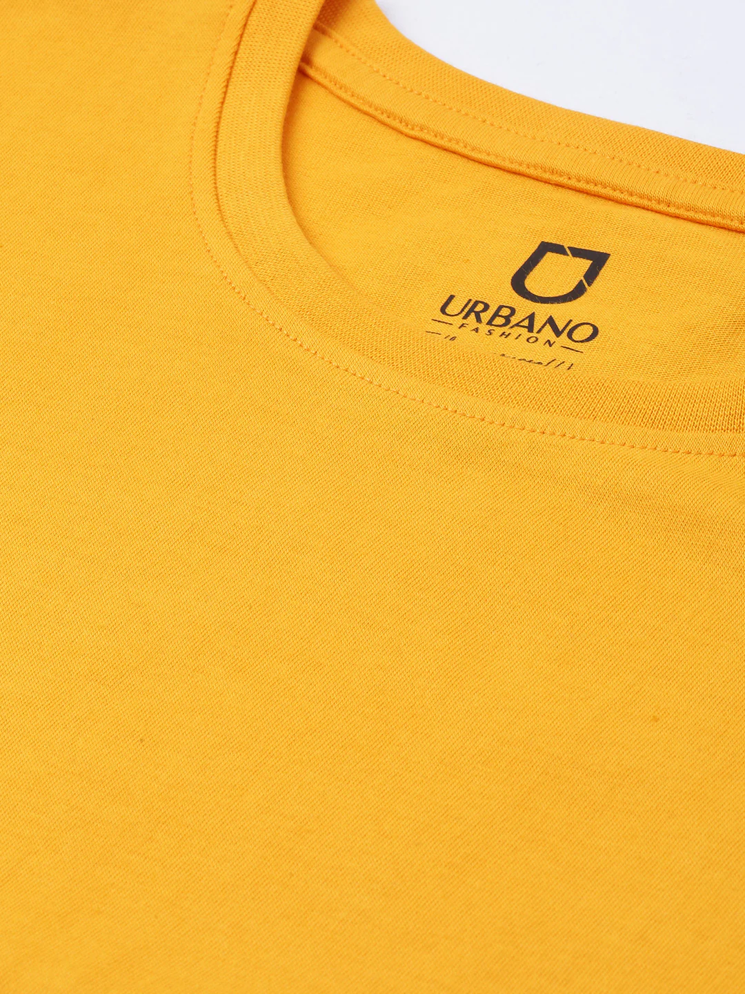 Men's Mustard, White, Charcoal Colour-Block Slim Fit Half Sleeve T-Shirt - Image 4