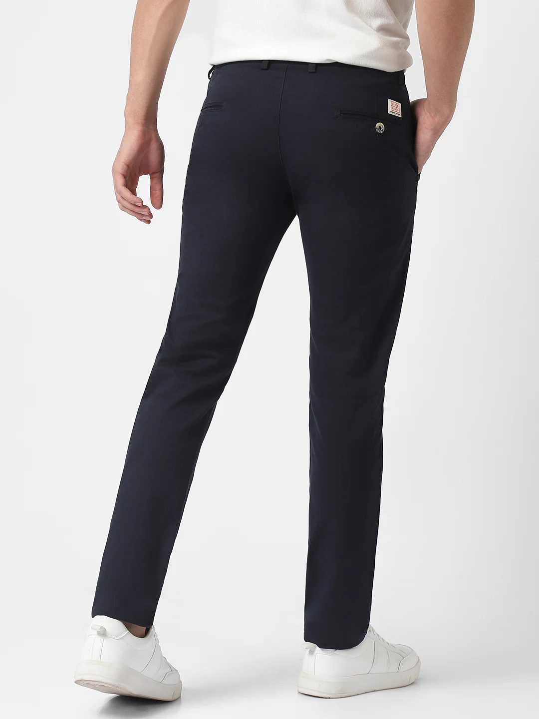 Men's Navy Slim Fit Chinos - Image 3