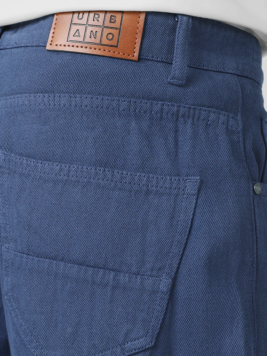 Men's Navy Blue Loose Baggy Fit Washed Jeans Non-Stretchable - Image 6