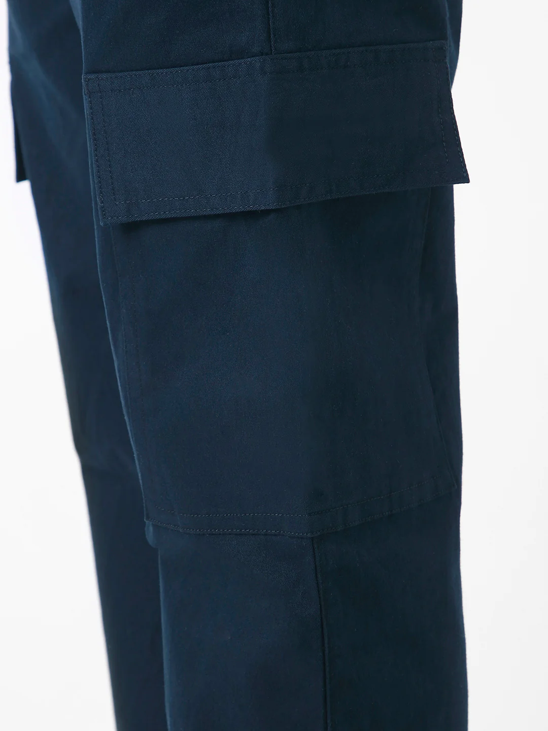 Urbano Fashion Men's Navy Regular Fit Solid Cargo Chino Pant with 6 Pockets Stretchable - Image 5