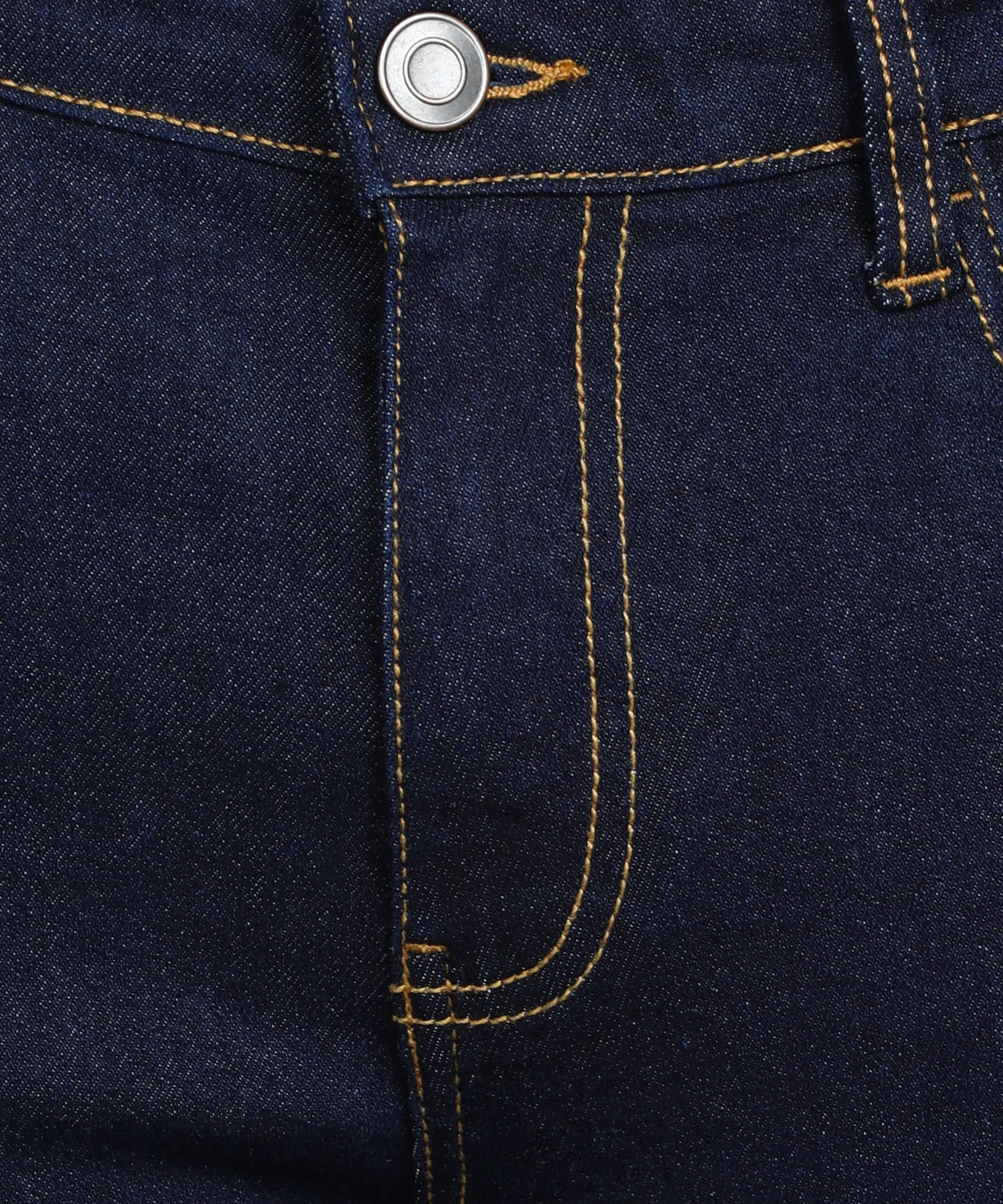 Men's Navy Regular Fit Washed Jeans Stretchable