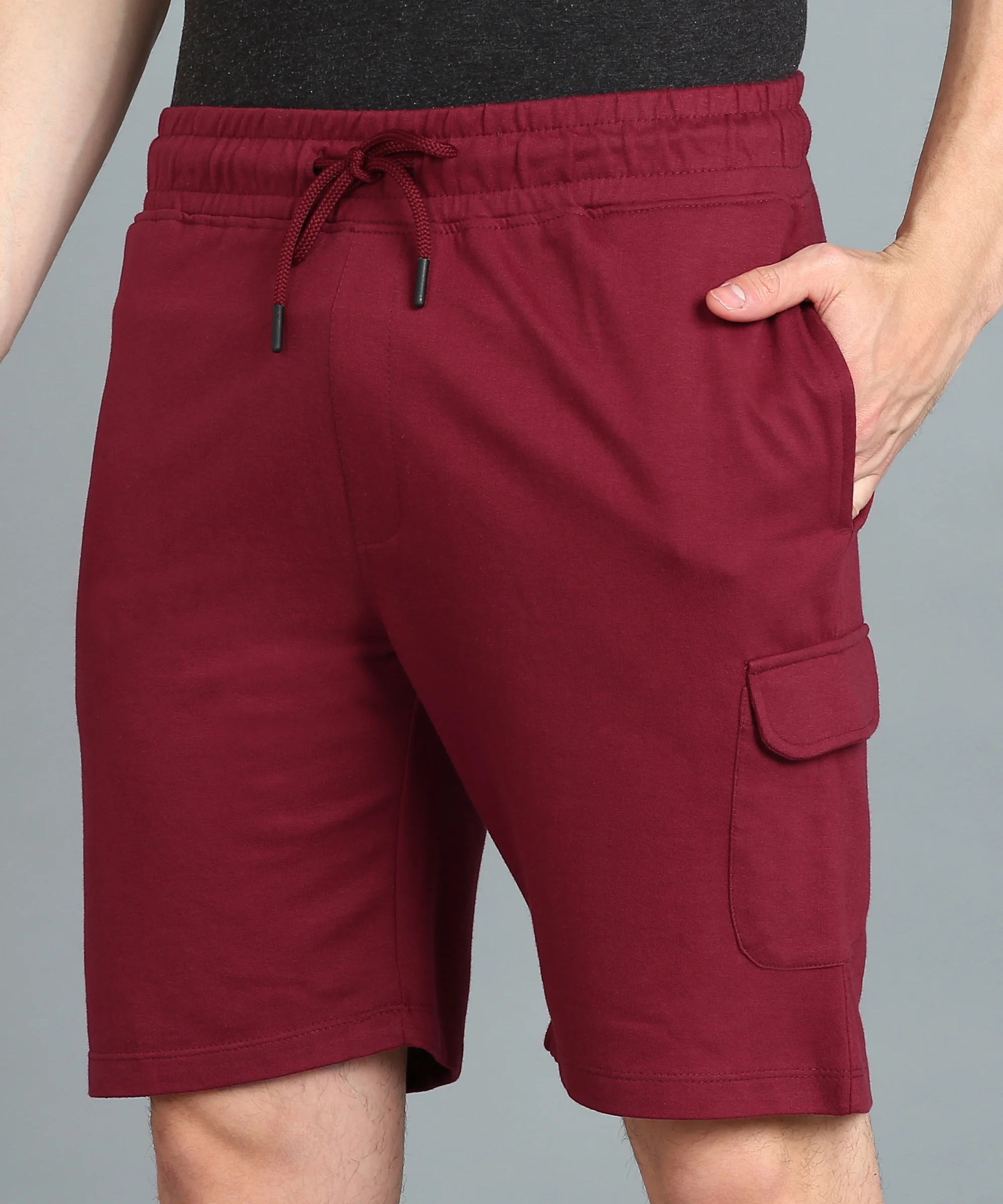 Men's Red Cotton Regular Shorts Stretchable - Image 5