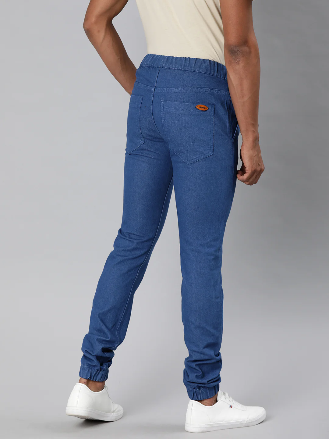 Men's Sky Blue Slim Fit Washed Jogger Jeans Stretchable - Image 3