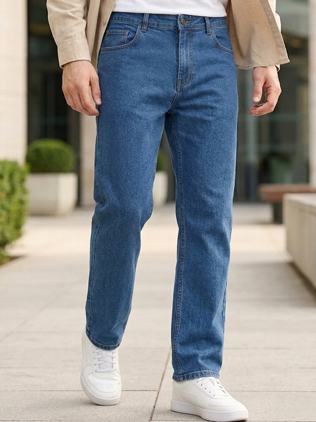 Men's Light Blue Slim Fit Jeans Stretchable