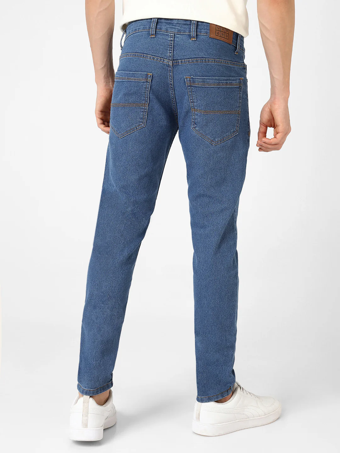 Men's Light Blue Slim Fit Jeans Stretchable - Image 3