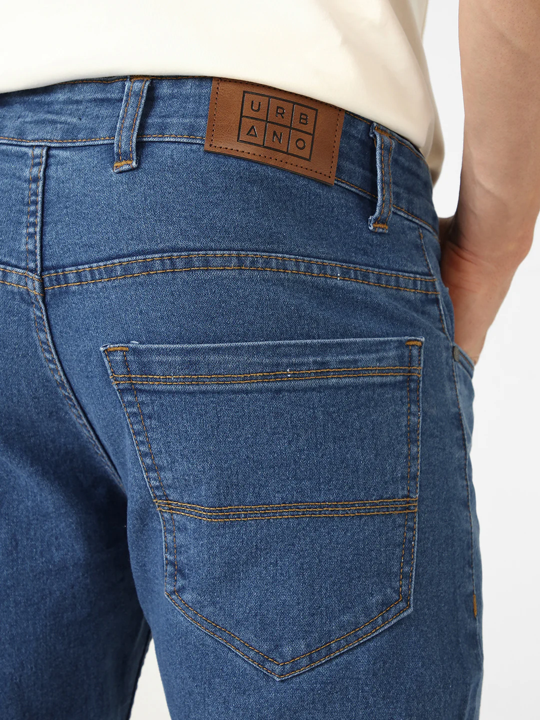 Men's Light Blue Slim Fit Jeans Stretchable - Image 5