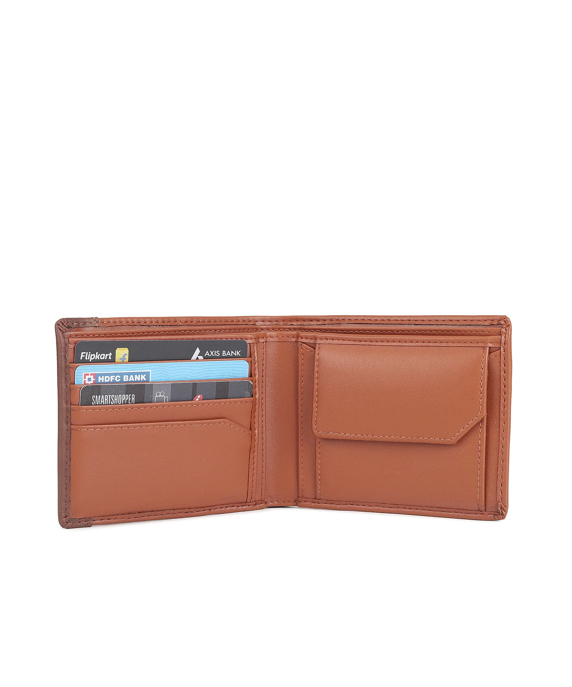 Urbano Fashion Men's Tan, Brown Casual, Formal Leather Wallet-4 Card Slots - Image 4