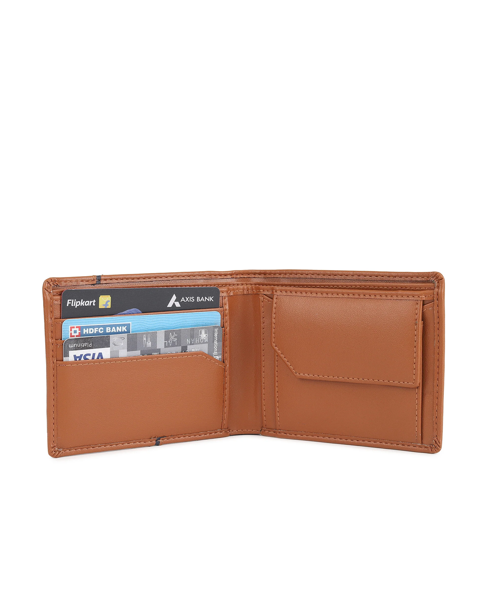 Urbano Fashion Men's Tan Casual, Formal Leather Wallet-3 Card Slots - Image 4