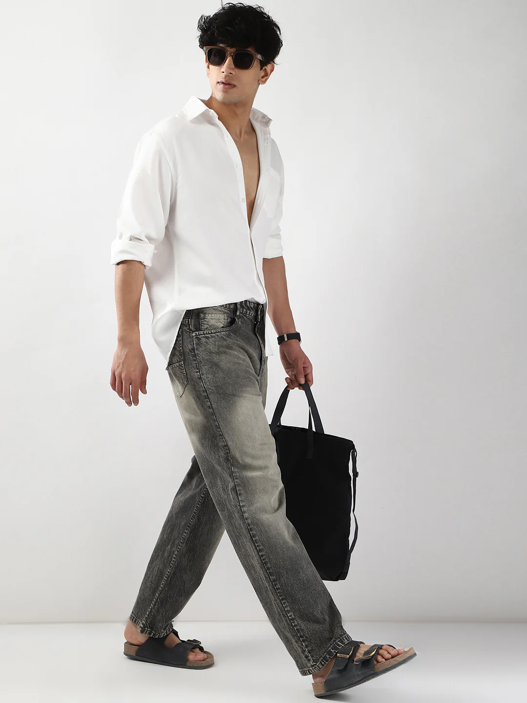 Men's White Linen Blend Full Sleeve Relaxed Fit Casual Solid Shirt - Image 4