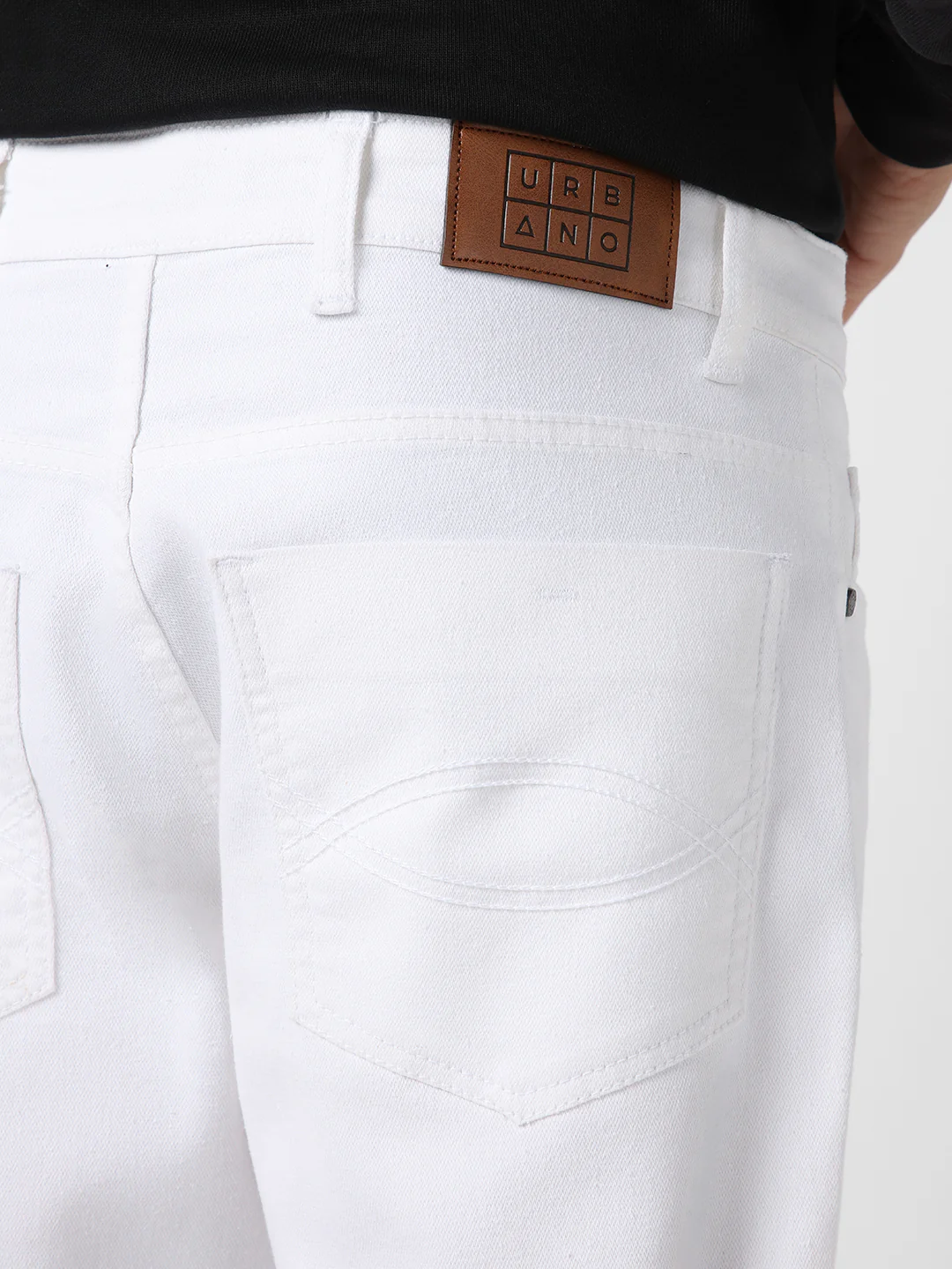 Men's White Washed Bootcut Jeans Stretchable - Image 5