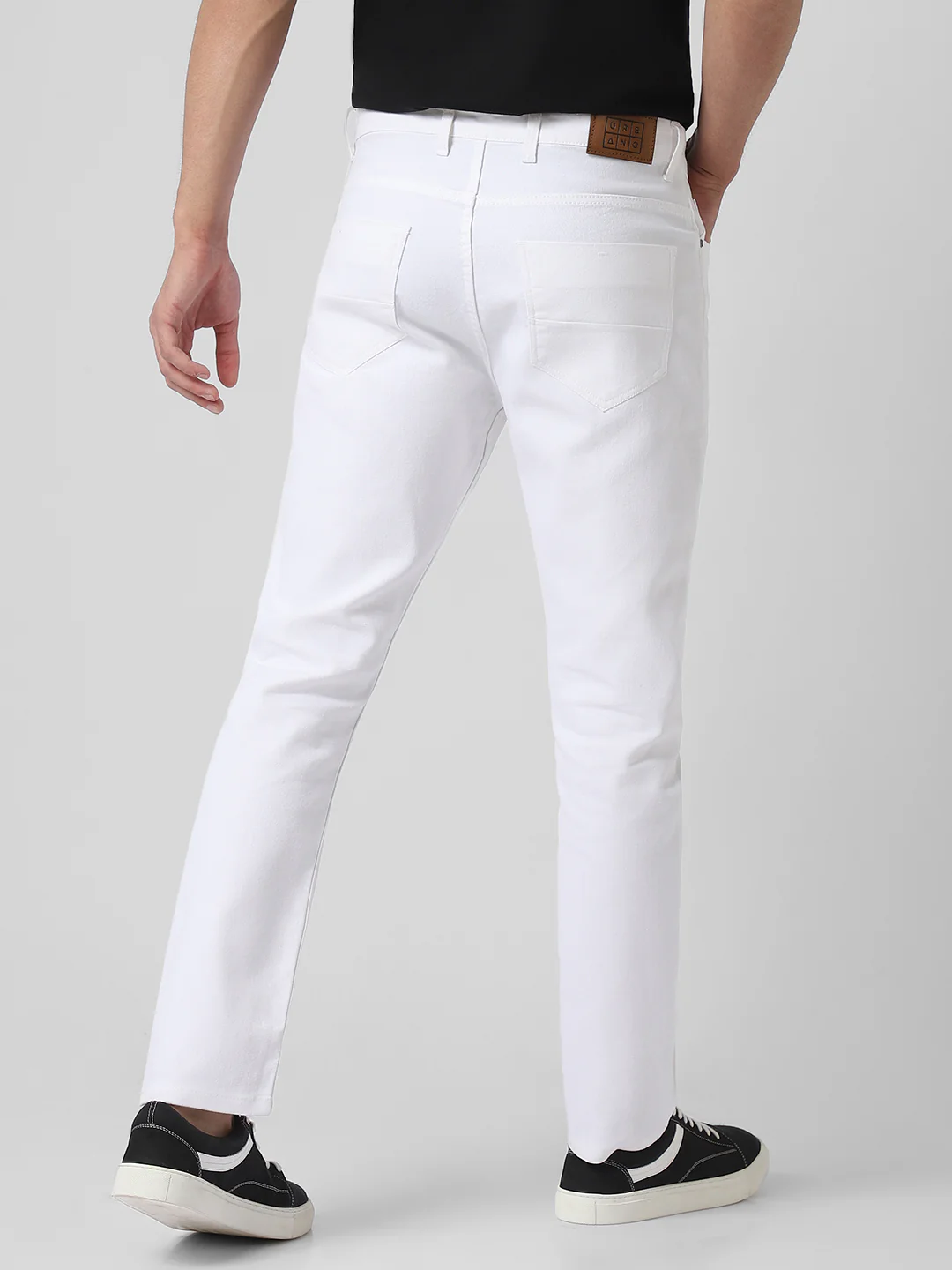 White Slim Fit Stretch Jeans for Men - Image 4