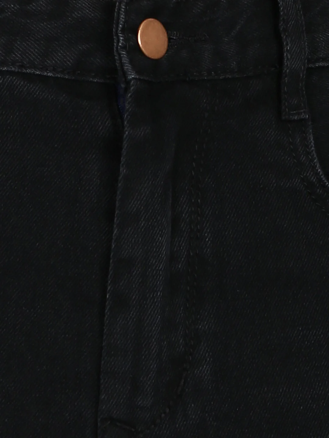 Women's Black Wide Leg Fit Washed Jeans - Image 7