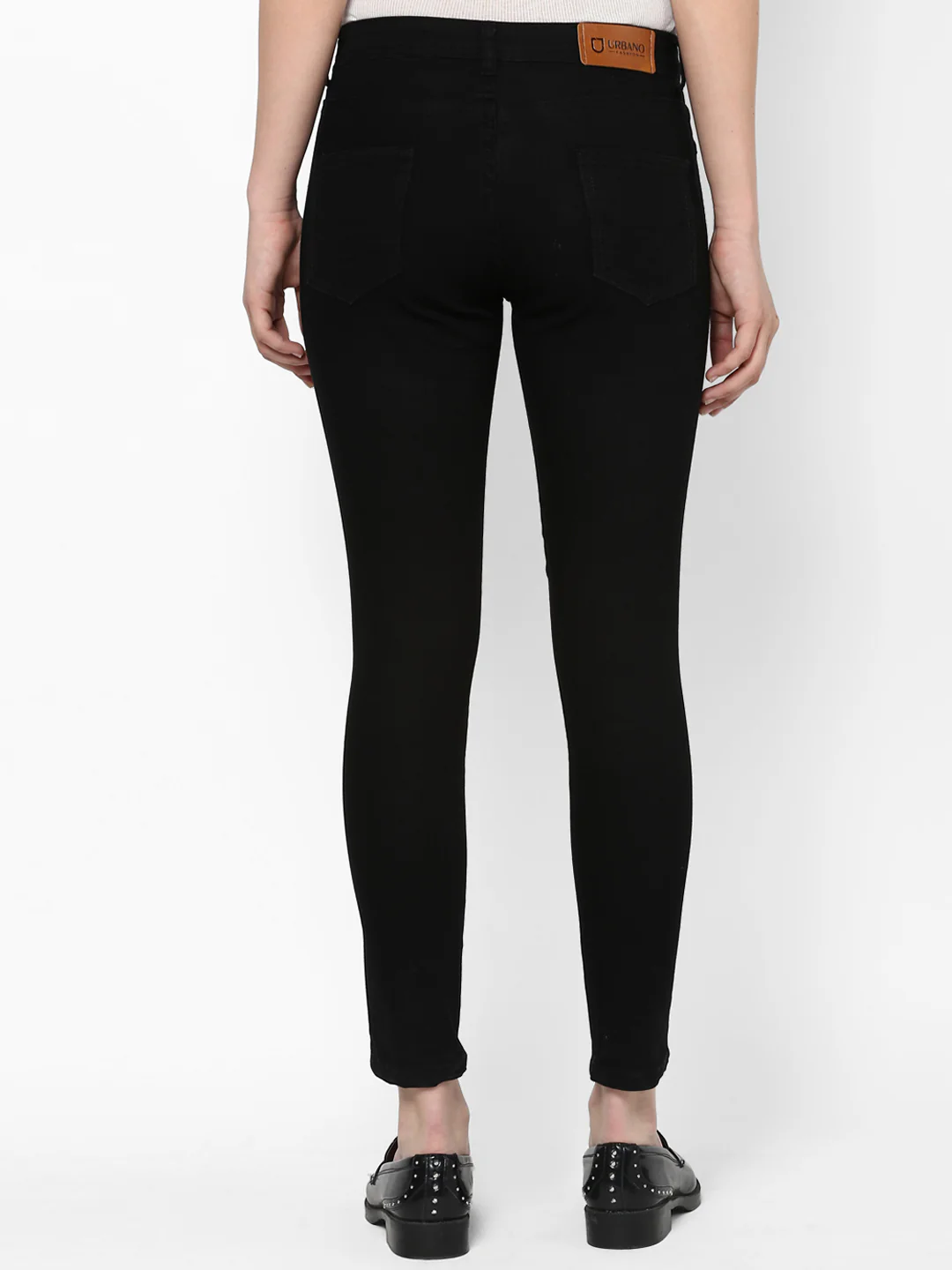Women's Black Skinny Fit Denim Jeans Stretch - Image 3