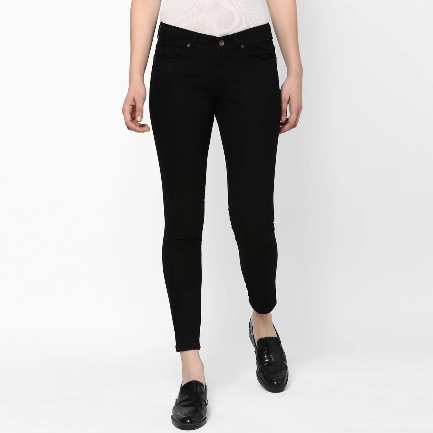 Women's Black Skinny Fit Denim Jeans Stretch - Image 6