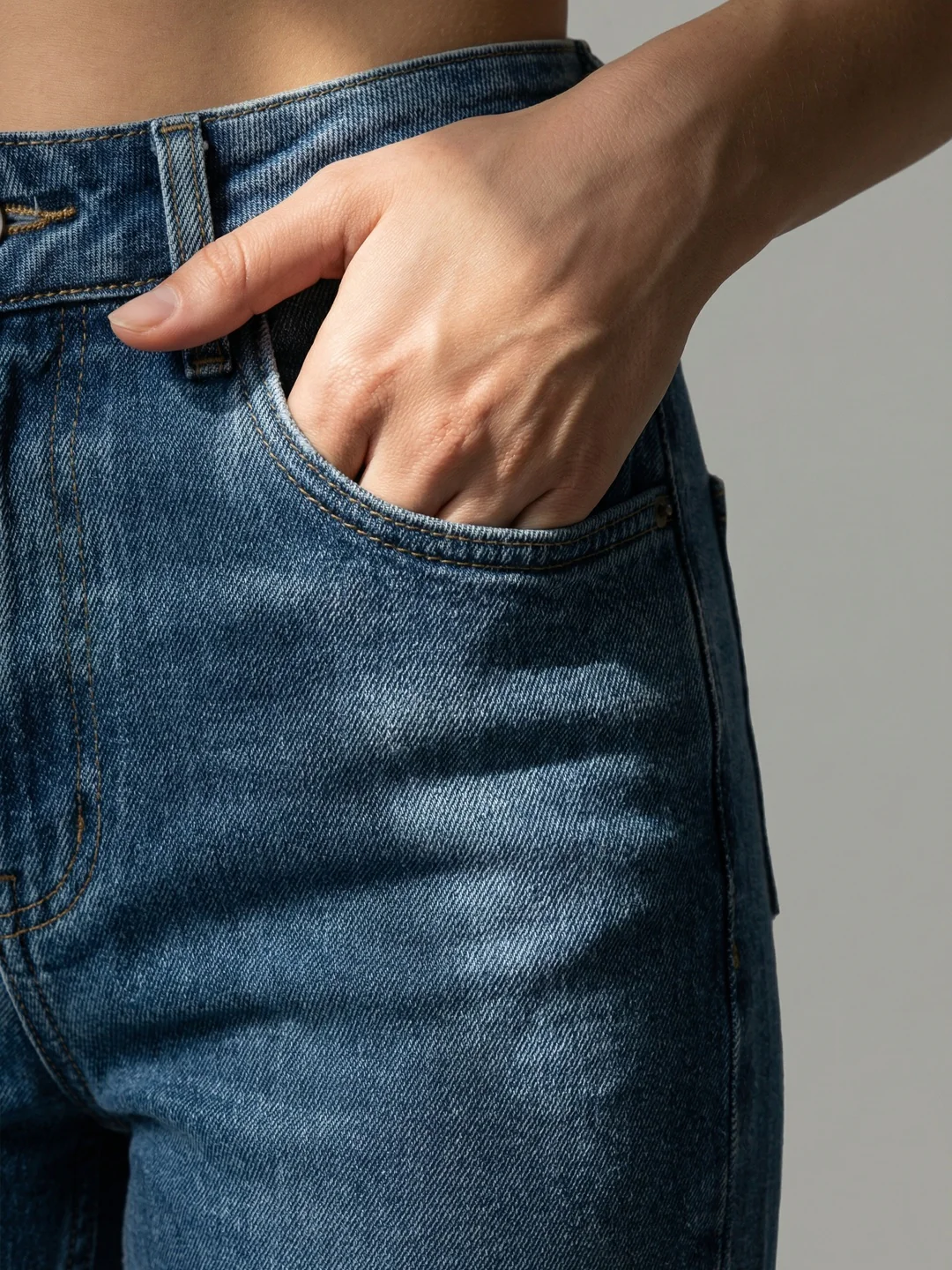 Women's Blue High Rise Straight Fit Washed Jeans Non-Stretchable - Image 6