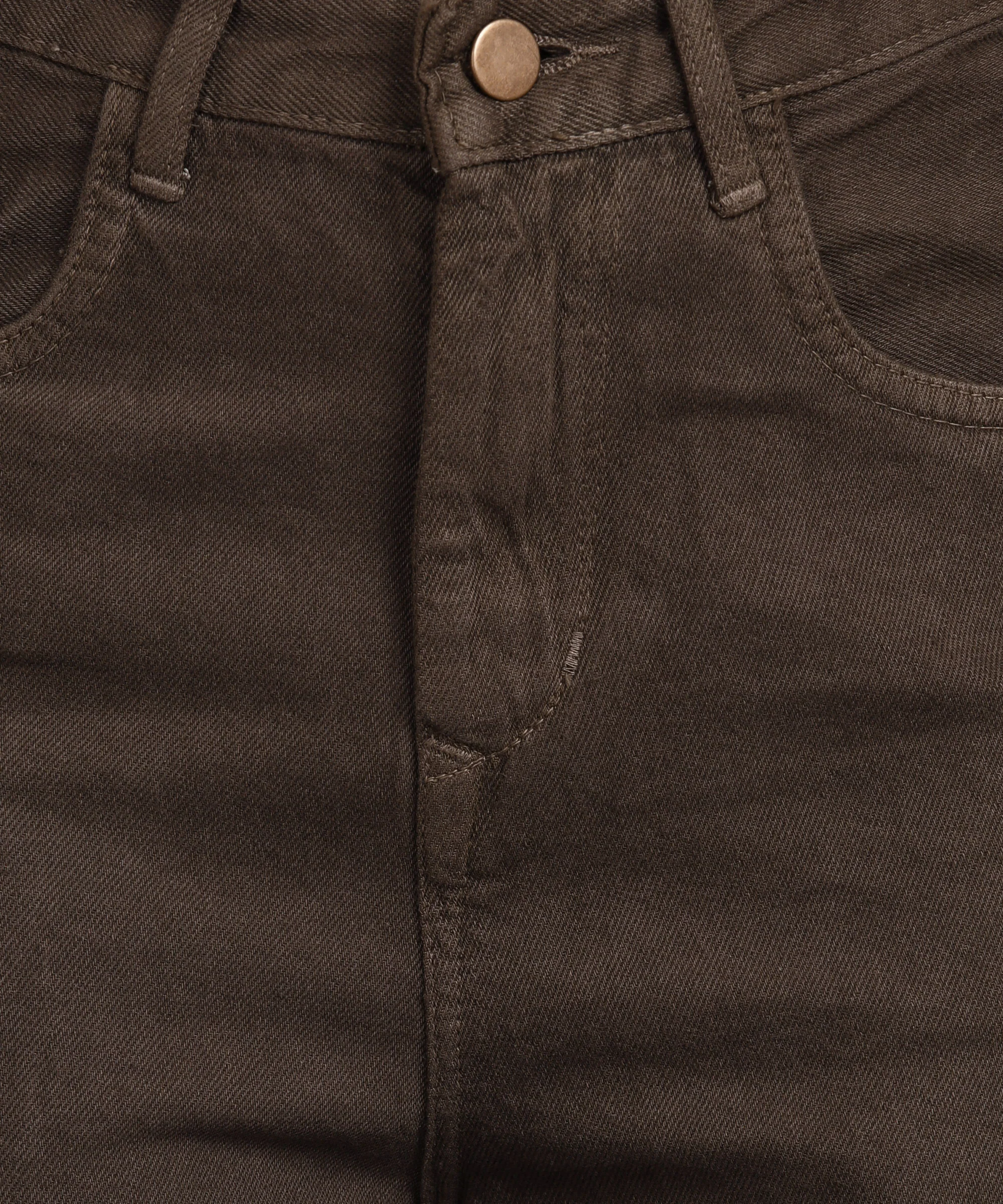 Women's Brown Wide Leg Fit Washed Jeans - Image 6