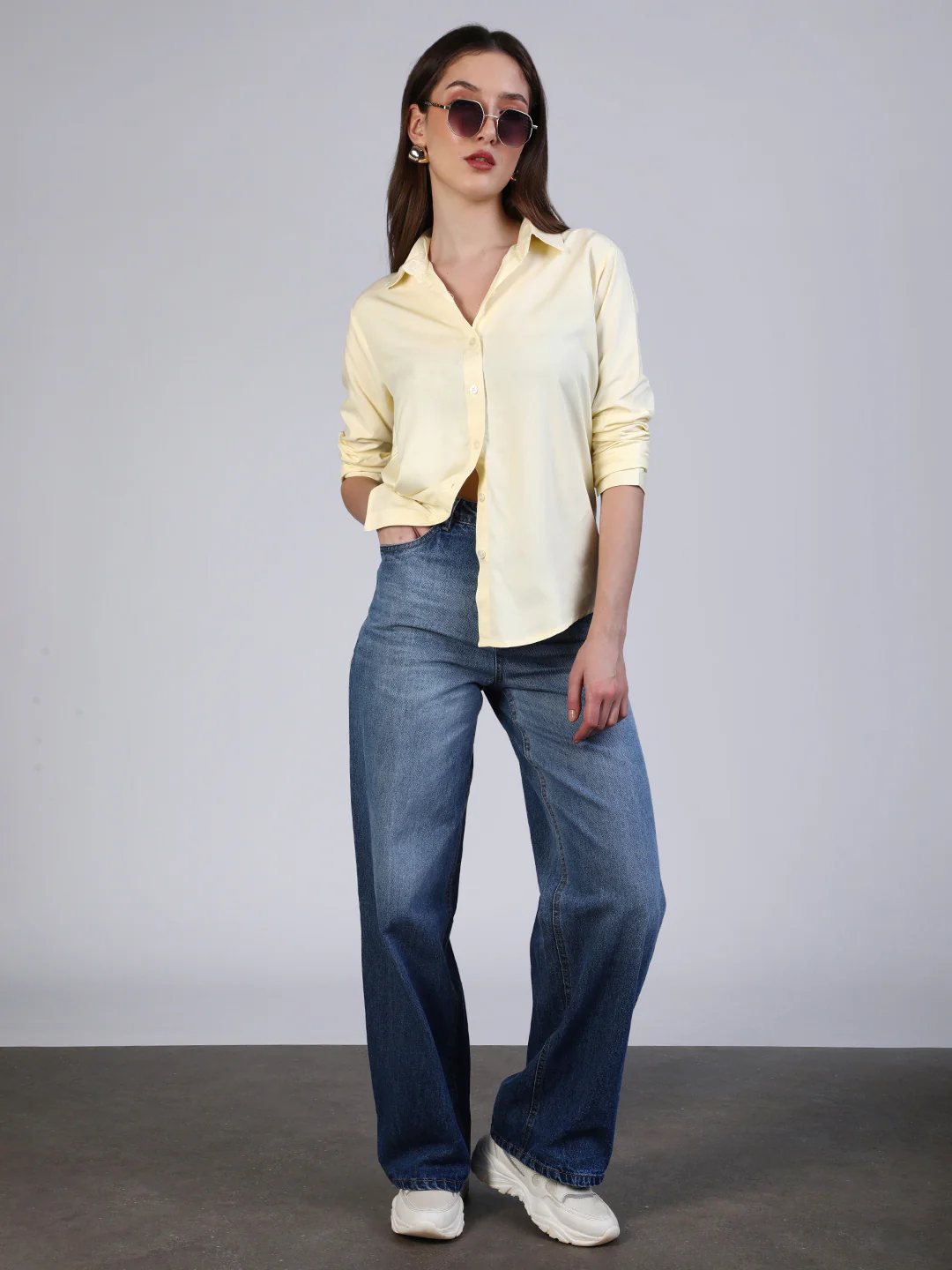 Women's Butter Modal Viscose Full Sleeve Regular Fit Casual Solid Shirt with Regular Collar - Image 5