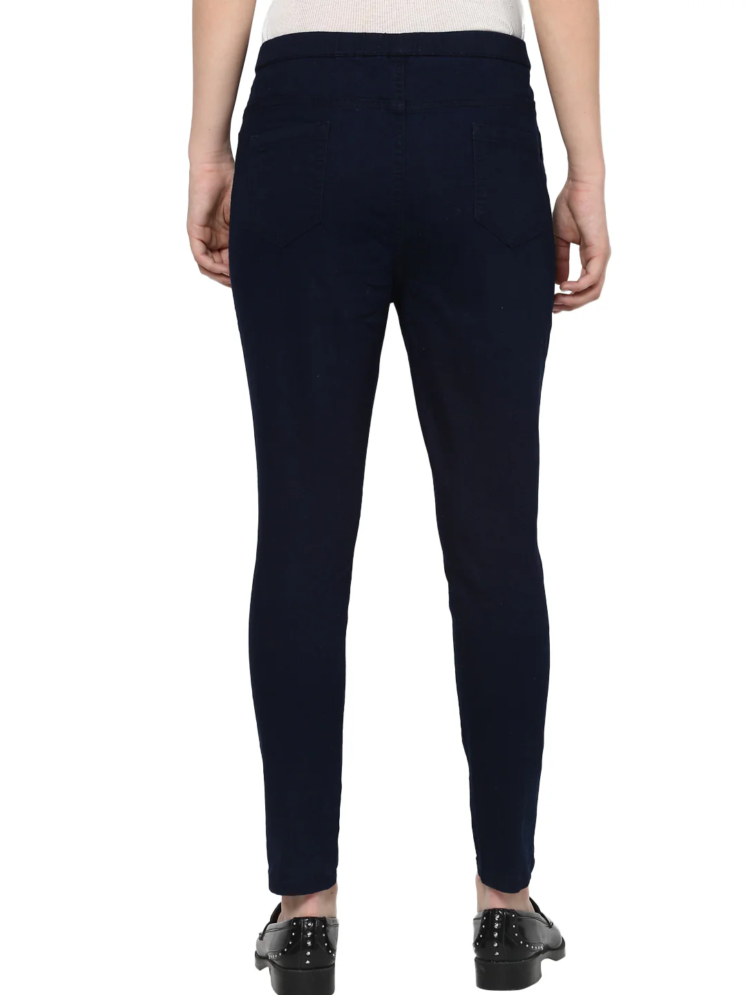 Women's Dark Blue Skinny Fit Jeans Jegging Stretch - Image 4