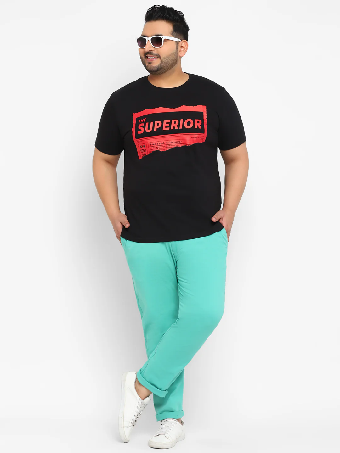 Urbano Plus Men's Black Graphic Printed Half Sleeve Regular Fit Cotton T-Shirt - Image 4