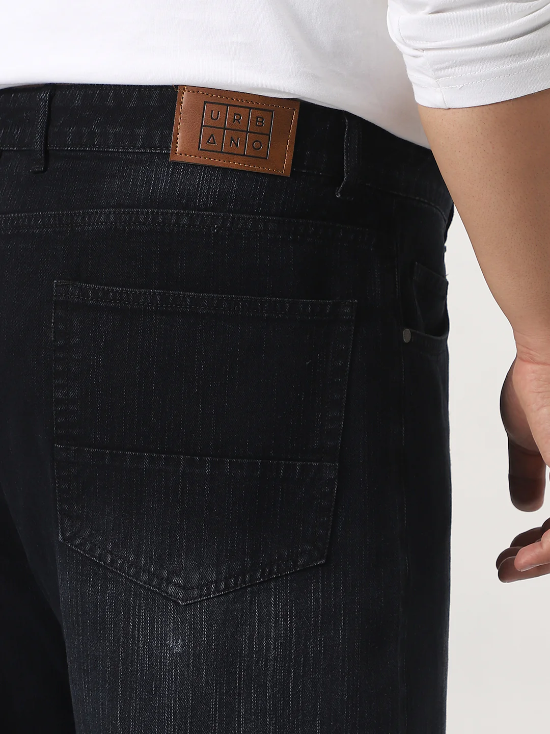 Plus Men's Black Loose Baggy Fit Washed Denim Jeans Non-Stretchable - Image 6