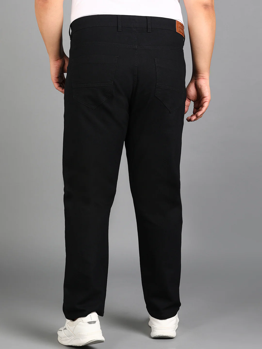 Plus Men's Black Slim Fit Washed Jeans Stretchable - Image 4
