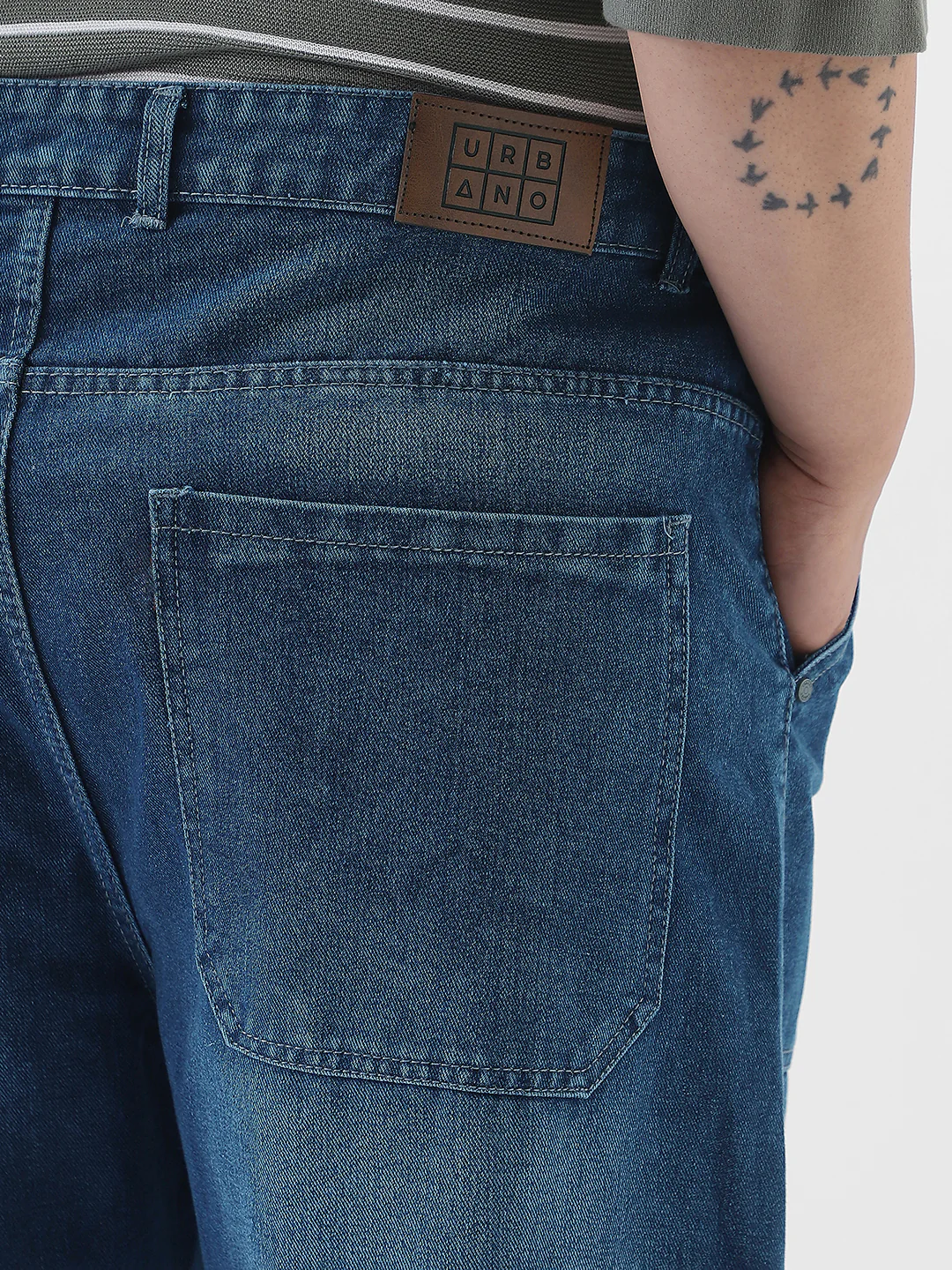Plus Men's Blue Loose Fit Cargo Carpenter Jeans With 6 Pockets Non-Stretchable - Image 7