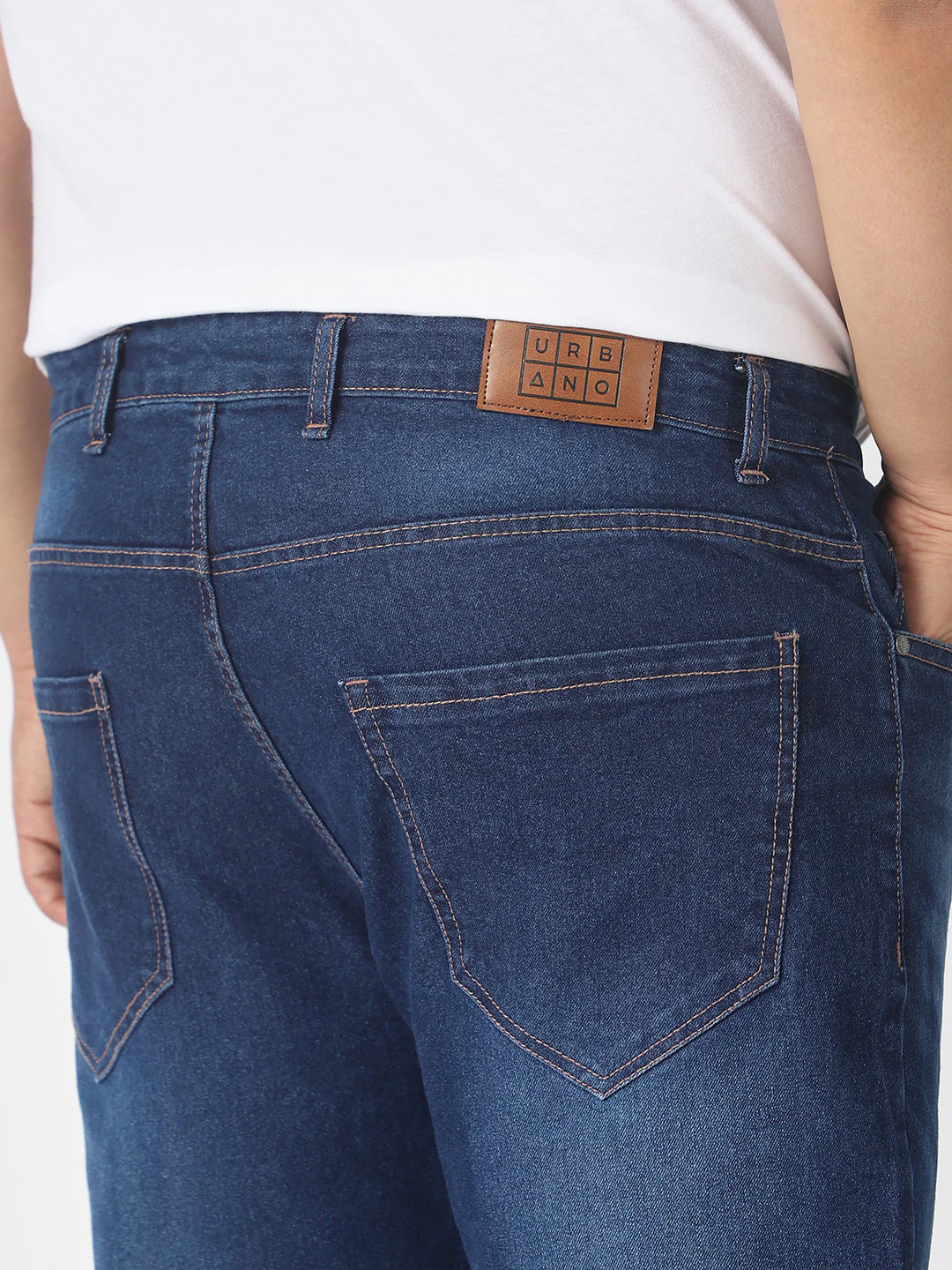 Plus Men's Blue Regular Fit Denim Jeans Stretchable - Image 5