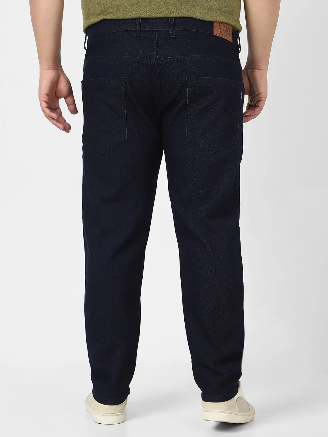 Plus Men's Dark Blue Regular Fit Denim Jeans Stretchable - Image 4