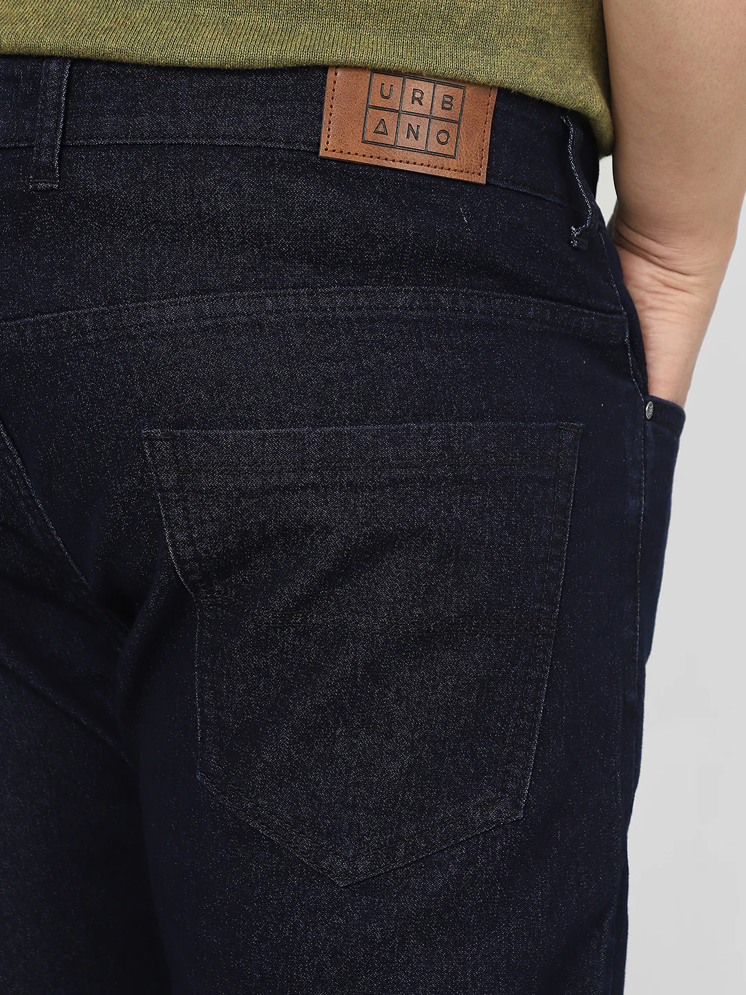Plus Men's Dark Blue Regular Fit Denim Jeans Stretchable - Image 7