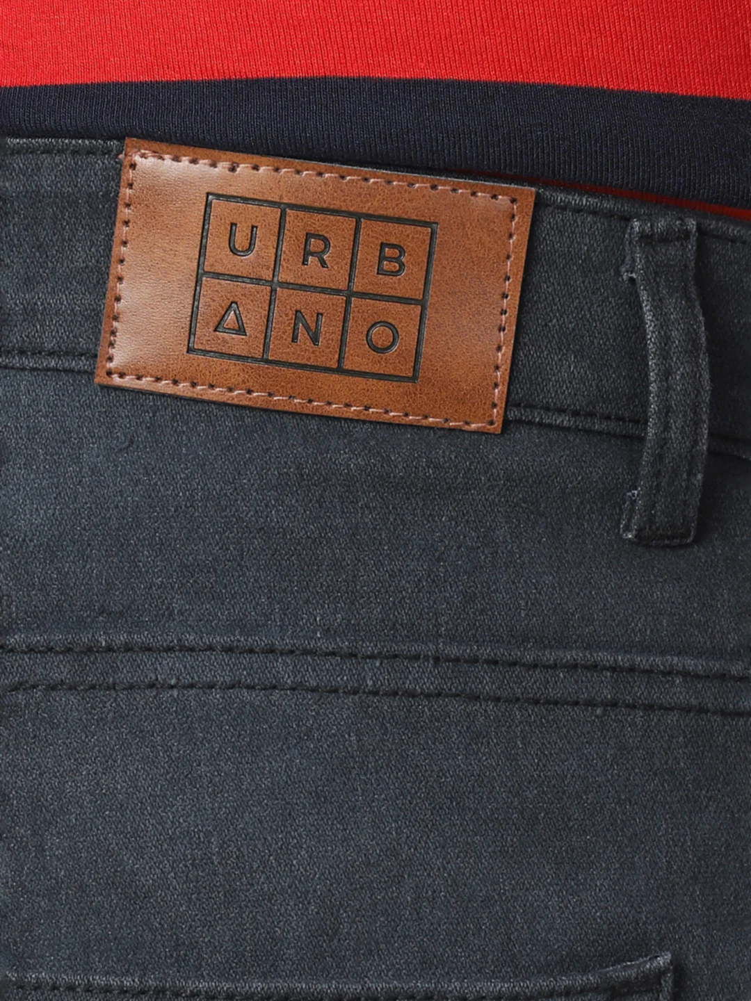 Plus Men's Dark Grey Regular Fit Denim Jeans Stretchable - Image 5