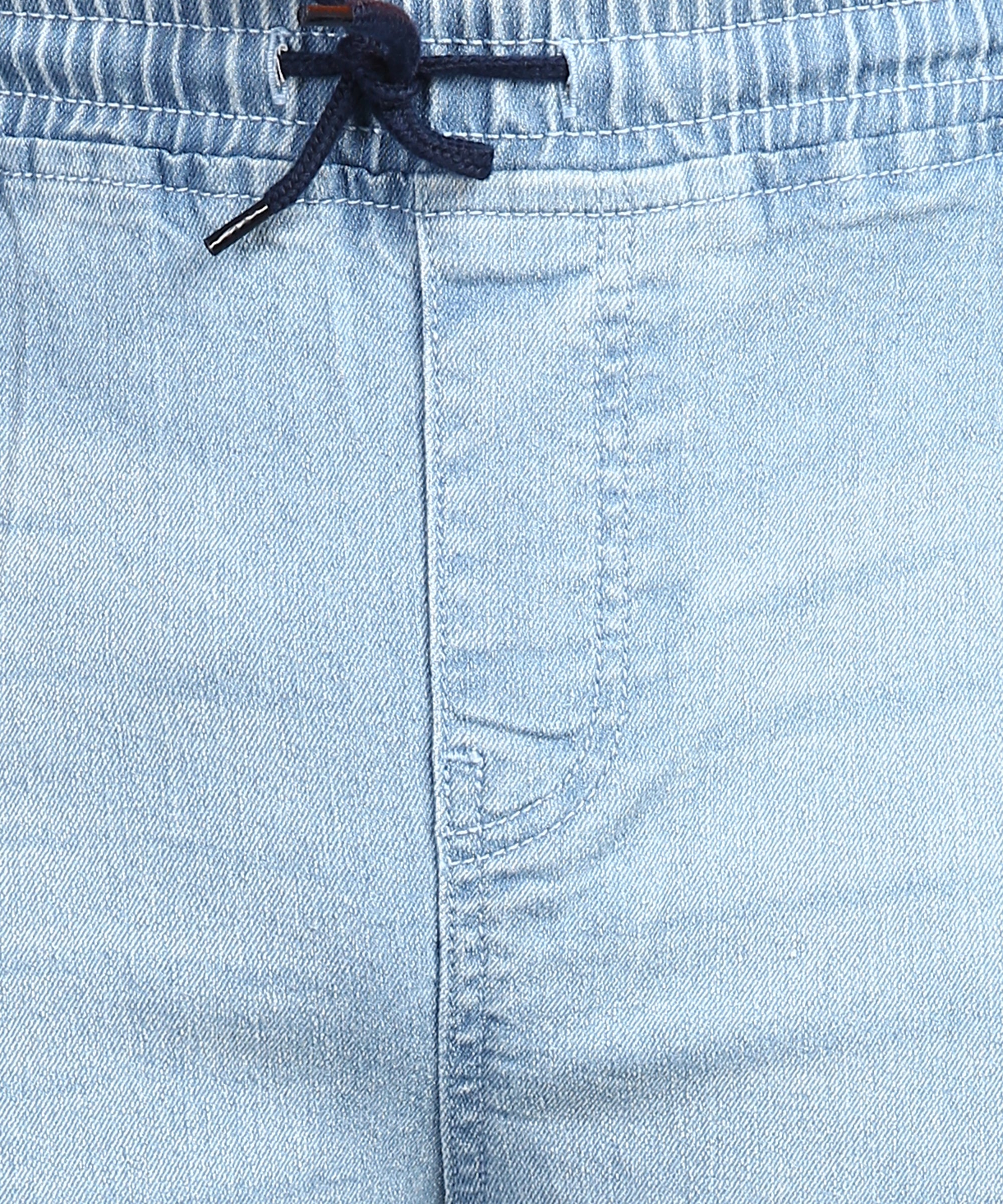 Plus Men's Light Blue Regular Fit Washed Jogger Jeans Stretchable - Image 5
