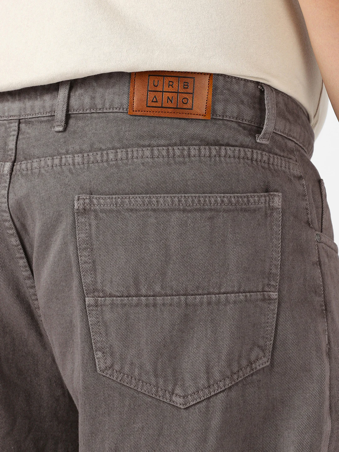 Plus Men's Light Chocolate Loose Fit Washed Jeans Non-Stretchable - Image 5