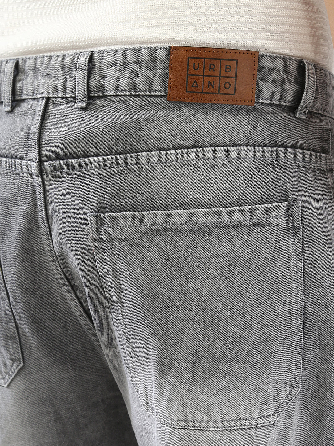 Plus Men's Light Grey Loose Fit Cargo Carpenter Jeans With 6 Pockets Non-Stretchable - Image 6